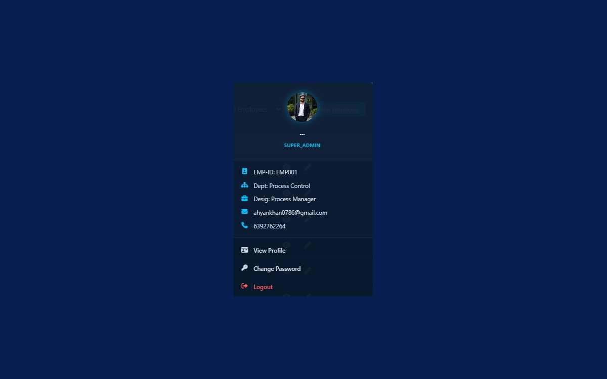 User Settings Profile Page